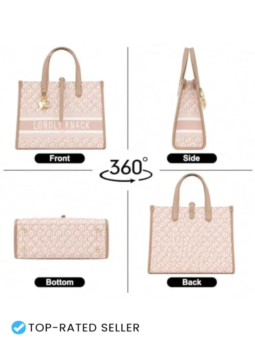 Structured Top Handle Satchel Purse with Shoulder Strap, Work Travel Handbag